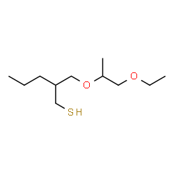 ChemSpider 2D Image | 2-{[(1-Ethoxy-2-propanyl)oxy]methyl}-1-pentanethiol | C11H24O2S