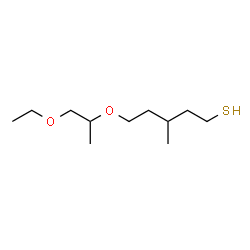ChemSpider 2D Image | 5-[(1-Ethoxy-2-propanyl)oxy]-3-methyl-1-pentanethiol | C11H24O2S