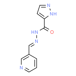 ChemSpider 2D Image | N'-[(E)-3-Pyridinylmethylene]-1H-pyrazole-5-carbohydrazide | C10H9N5O