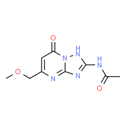 ChemSpider 2D Image | N-[5-(Methoxymethyl)-7-oxo-1,7-dihydro[1,2,4]triazolo[1,5-a]pyrimidin-2-yl]acetamide | C9H11N5O3