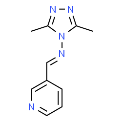 ChemSpider 2D Image | (E)-N-(3,5-Dimethyl-4H-1,2,4-triazol-4-yl)-1-(3-pyridinyl)methanimine | C10H11N5