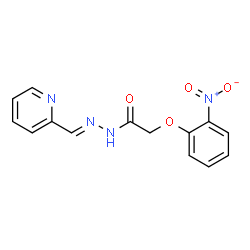 ChemSpider 2D Image | 2-(2-Nitrophenoxy)-N'-[(E)-2-pyridinylmethylene]acetohydrazide | C14H12N4O4