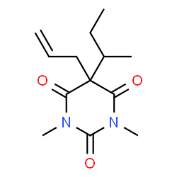 ChemSpider 2D Image | 5-Allyl-5-sec-butyl-1,3-dimethyl-2,4,6(1H,3H,5H)-pyrimidinetrione  | C13H20N2O3