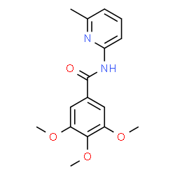 ChemSpider 2D Image | 3,4,5-Trimethoxy-N-(6-methyl-2-pyridinyl)benzamide | C16H18N2O4