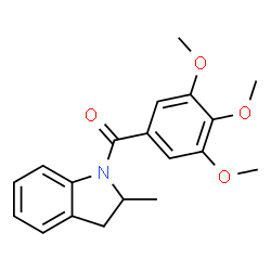 ChemSpider 2D Image | (2-Methylindolin-1-yl)(3,4,5-trimethoxyphenyl)methanone | C19H21NO4