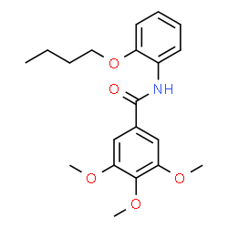 ChemSpider 2D Image | N-(2-Butoxyphenyl)-3,4,5-trimethoxybenzamide | C20H25NO5