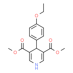 ChemSpider 2D Image | Dimethyl 4-(4-ethoxyphenyl)-1,4-dihydro-3,5-pyridinedicarboxylate | C17H19NO5