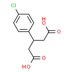 ChemSpider 2D Image | 3-(4-Chlorophenyl)pentanedioic acid | C11H11ClO4