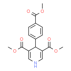ChemSpider 2D Image | Dimethyl 4-[4-(methoxycarbonyl)phenyl]-1,4-dihydro-3,5-pyridinedicarboxylate | C17H17NO6