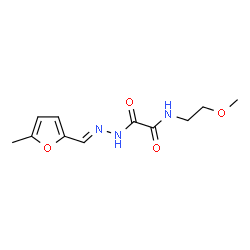 ChemSpider 2D Image | N-(2-Methoxyethyl)-2-{(2E)-2-[(5-methyl-2-furyl)methylene]hydrazino}-2-oxoacetamide | C11H15N3O4