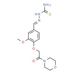 ChemSpider 2D Image | (2E)-2-{3-Methoxy-4-[2-(4-morpholinyl)-2-oxoethoxy]benzylidene}hydrazinecarbothioamide | C15H20N4O4S