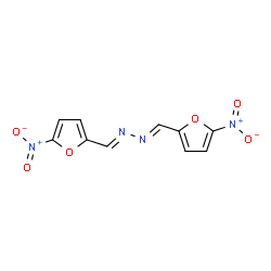 ChemSpider 2D Image | (1E,2E)-Bis[(5-nitro-2-furyl)methylene]hydrazine | C10H6N4O6