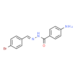 ChemSpider 2D Image | 4-Amino-N'-[(E)-(4-bromophenyl)methylene]benzohydrazide | C14H12BrN3O
