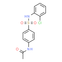 ChemSpider 2D Image | N-(4-((2-CHLOROANILINO)SULFONYL)PHENYL)ACETAMIDE | C14H13ClN2O3S