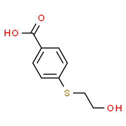 ChemSpider 2D Image | 4-((2-Hydroxyethyl)thio)benzoic acid | C9H10O3S