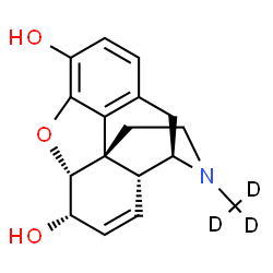 ChemSpider 2D Image | Morphine-methyl-d3 | C17H16D3NO3
