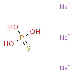 ChemSpider 2D Image | Phosphorothioic acid, sodium salt (1:3) | H3Na3O3PS