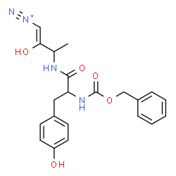ChemSpider 2D Image | (1Z)-3-({N-[(Benzyloxy)carbonyl]tyrosyl}amino)-2-hydroxy-1-butene-1-diazonium | C21H23N4O5