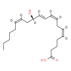 ChemSpider 2D Image | 12(S)-HETE-d8 | C20H24D8O3