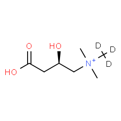 ChemSpider 2D Image | (2R)-3-Carboxy-2-hydroxy-N,N-dimethyl-N-(~2~H_3_)methyl-1-propanaminium | C7H13D3NO3