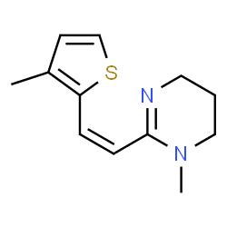 ChemSpider 2D Image | 1-Methyl-2-[(Z)-2-(3-methyl-2-thienyl)vinyl]-1,4,5,6-tetrahydropyrimidine | C12H16N2S