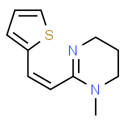 ChemSpider 2D Image | 1-Methyl-2-[(Z)-2-(2-thienyl)vinyl]-1,4,5,6-tetrahydropyrimidine | C11H14N2S