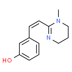 ChemSpider 2D Image | 3-[(Z)-2-(1-Methyl-1,4,5,6-tetrahydro-2-pyrimidinyl)vinyl]phenol | C13H16N2O