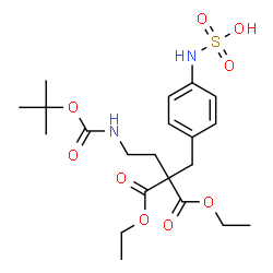 ChemSpider 2D Image | (4-{4-[(TERT-BUTOXYCARBONYL)AMINO]-2,2-BIS(ETHOXYCARBONYL)BUTYL}PHENYL)SULFAMIC ACID | C21H32N2O9S