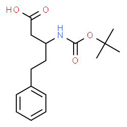 ChemSpider 2D Image | 3-tert-Butoxycarbonylamino-5-phenyl-pentanoic acid | C16H23NO4