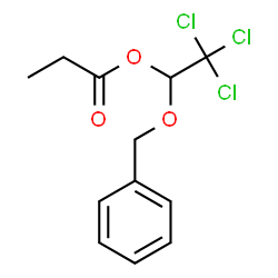 ChemSpider 2D Image | 1-(Benzyloxy)-2,2,2-trichloroethyl propionate | C12H13Cl3O3