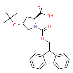 ChemSpider 2D Image | 4-tert-Butoxy-1-[(9H-fluoren-9-ylmethoxy)carbonyl]-L-proline | C24H27NO5