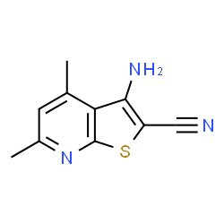 ChemSpider 2D Image | 3-Amino-4,6-dimethylthieno[2,3-b]pyridine-2-carbonitrile | C10H9N3S