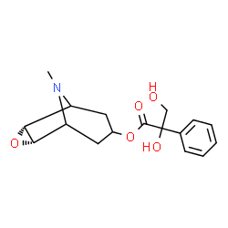 ChemSpider 2D Image | (2R,4S)-9-Methyl-3-oxa-9-azatricyclo[3.3.1.0~2,4~]non-7-yl 2,3-dihydroxy-2-phenylpropanoate | C17H21NO5