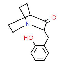 ChemSpider 2D Image | 2-(2-Hydroxybenzyl)quinuclidin-3-one | C14H17NO2