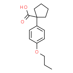 ChemSpider 2D Image | 1-(4-Propoxyphenyl)cyclopentanecarboxylic acid | C15H20O3