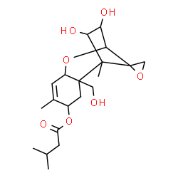 ChemSpider 2D Image | 3,4,15-Trihydroxy-12,13-epoxytrichothec-9-en-8-yl 3-methylbutanoate | C20H30O7