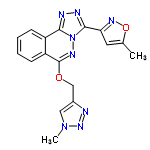 InChI=1/C17H14N8O2/c1-10-7-14(22-27-10)16-20-19-15-12-5-3-4-6-13(12)17(21-25(15)16)26-9-11-8-24(2)23-18-11/h3-8H,9H2,1-2H3