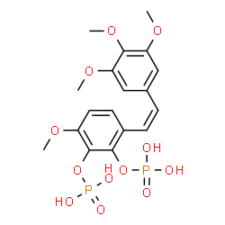 ChemSpider 2D Image | 3-Methoxy-6-[(Z)-2-(3,4,5-trimethoxyphenyl)vinyl]-1,2-phenylene bis[dihydrogen (phosphate)] | C18H22O12P2