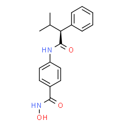 ChemSpider 2D Image | N-Hydroxy-4-{[(2S)-3-methyl-2-phenylbutanoyl]amino}benzamide | C18H20N2O3