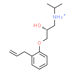 ChemSpider 2D Image | (2R)-3-(2-Allylphenoxy)-2-hydroxy-N-isopropyl-1-propanaminium | C15H24NO2