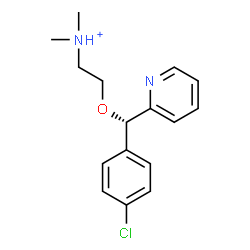 ChemSpider 2D Image | 2-[(S)-(4-Chlorophenyl)(2-pyridinyl)methoxy]-N,N-dimethylethanaminium | C16H20ClN2O