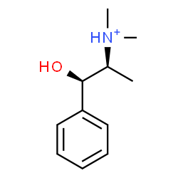 ChemSpider 2D Image | (1R,2S)-1-Hydroxy-N,N-dimethyl-1-phenyl-2-propanaminium | C11H18NO