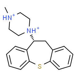 ChemSpider 2D Image | 1-[(10R)-10,11-Dihydrodibenzo[b,f]thiepin-10-yl]-4-methylpiperazinediium | C19H24N2S