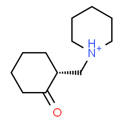 ChemSpider 2D Image | 1-{[(1R)-2-Oxocyclohexyl]methyl}piperidinium | C12H22NO