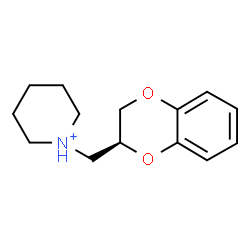 ChemSpider 2D Image | 1-[(2S)-2,3-Dihydro-1,4-benzodioxin-2-ylmethyl]piperidinium | C14H20NO2