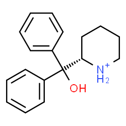 ChemSpider 2D Image | (2S)-2-[Hydroxy(diphenyl)methyl]piperidinium | C18H22NO