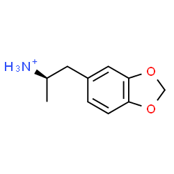 ChemSpider 2D Image | (2R)-1-(1,3-Benzodioxol-5-yl)-2-propanaminium | C10H14NO2