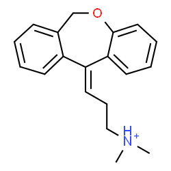 ChemSpider 2D Image | (3Z)-3-(Dibenzo[b,e]oxepin-11(6H)-ylidene)-N,N-dimethyl-1-propanaminium | C19H22NO