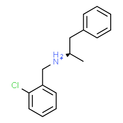 ChemSpider 2D Image | (2S)-N-(2-Chlorobenzyl)-1-phenyl-2-propanaminium | C16H19ClN