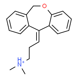 ChemSpider 2D Image | (3E)-3-(Dibenzo[b,e]oxepin-11(6H)-ylidene)-N,N-dimethyl-1-propanaminium | C19H22NO